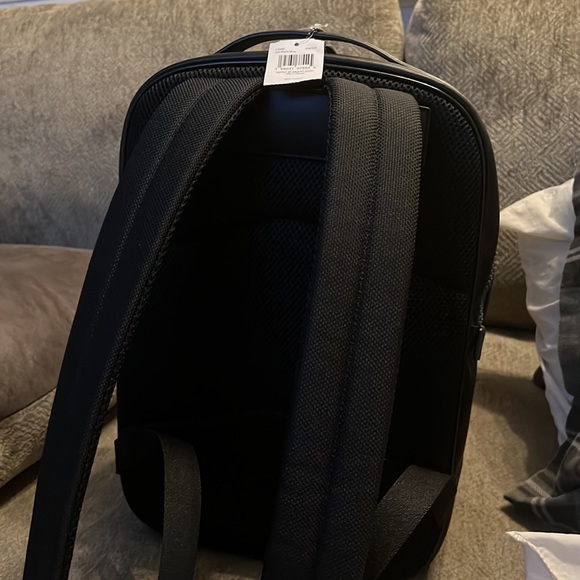 Coach (C6686) Westway Medium Black Smooth Leather Graffiti Logo Backpack BookBag - Picture 2 of 4